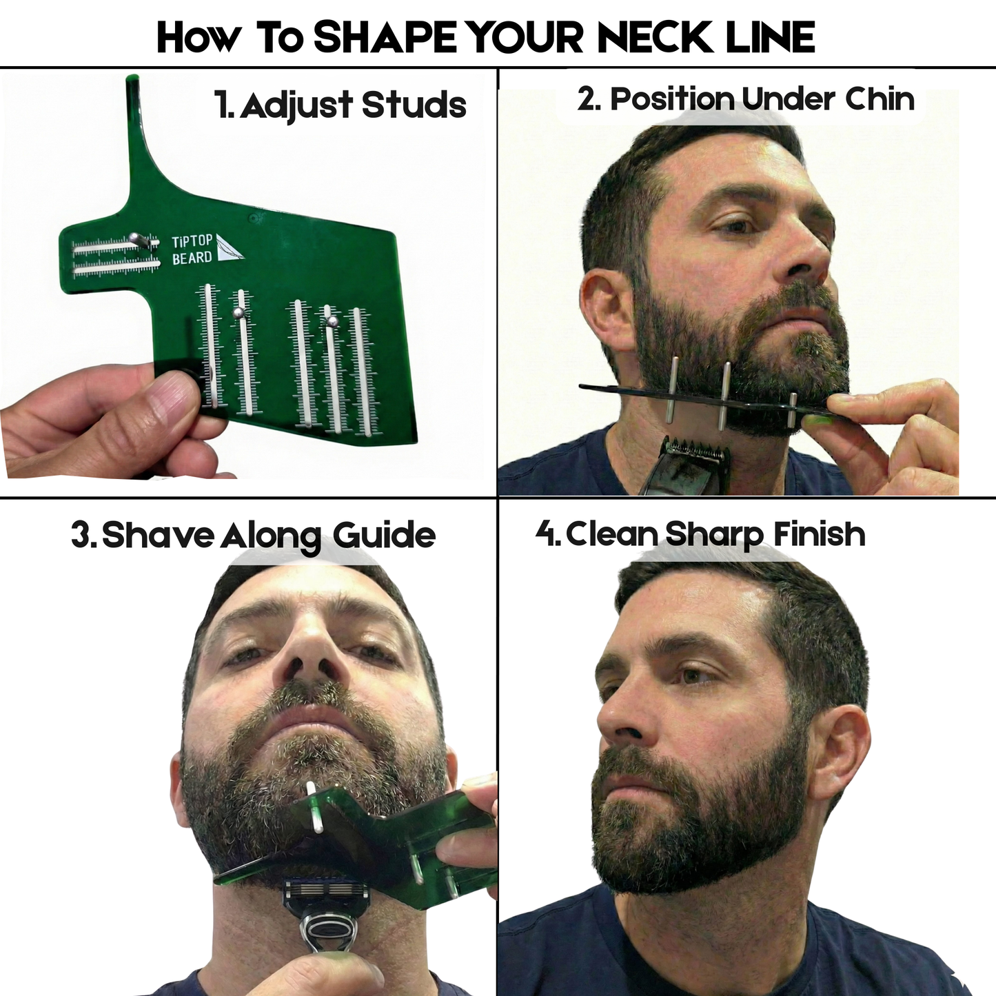 Emerald Green Bend Beard Template