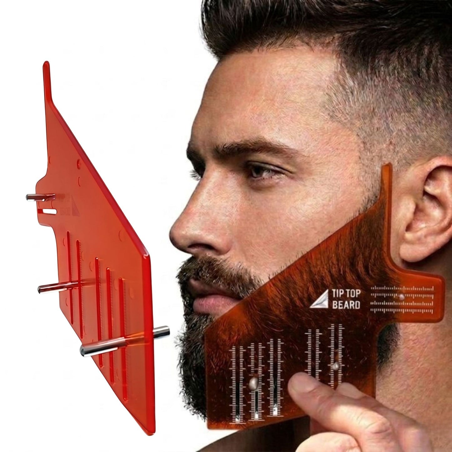 Fire Orange Straight Beard Template