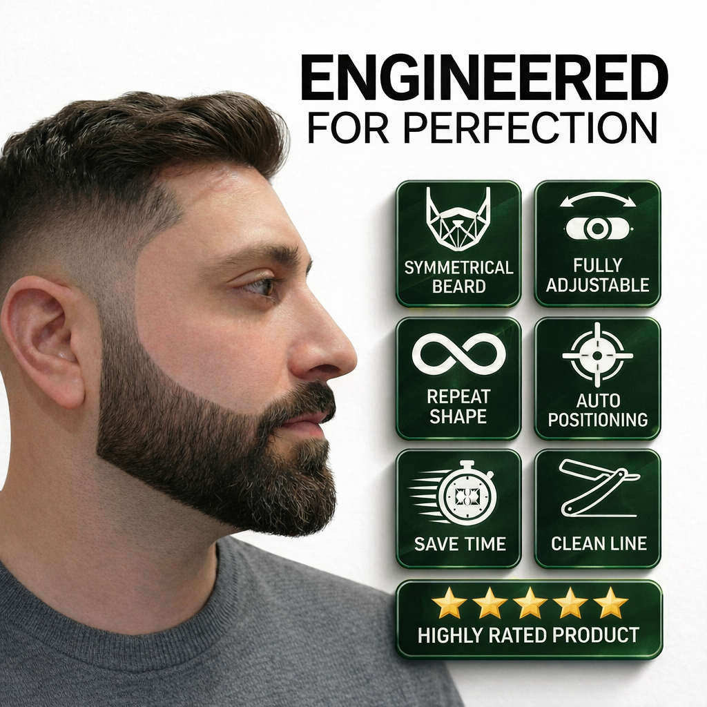 Emerald Green Bend Beard Template