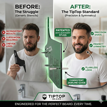 Emerald Green Bend Beard Template