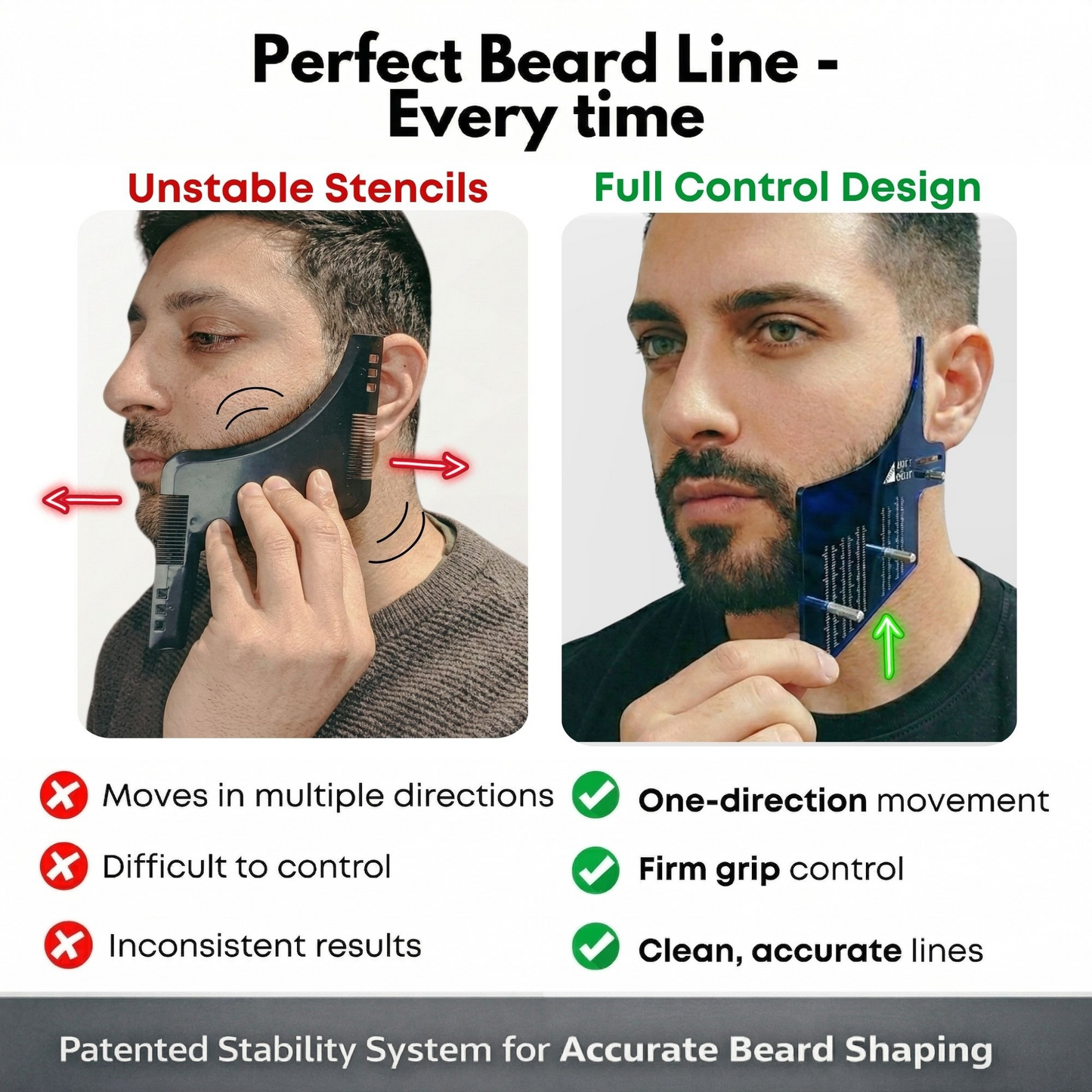 Royal Blue Curve Beard Template