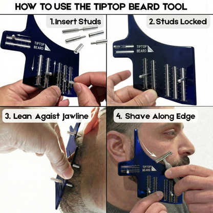 Royal Blue Curve Beard Template