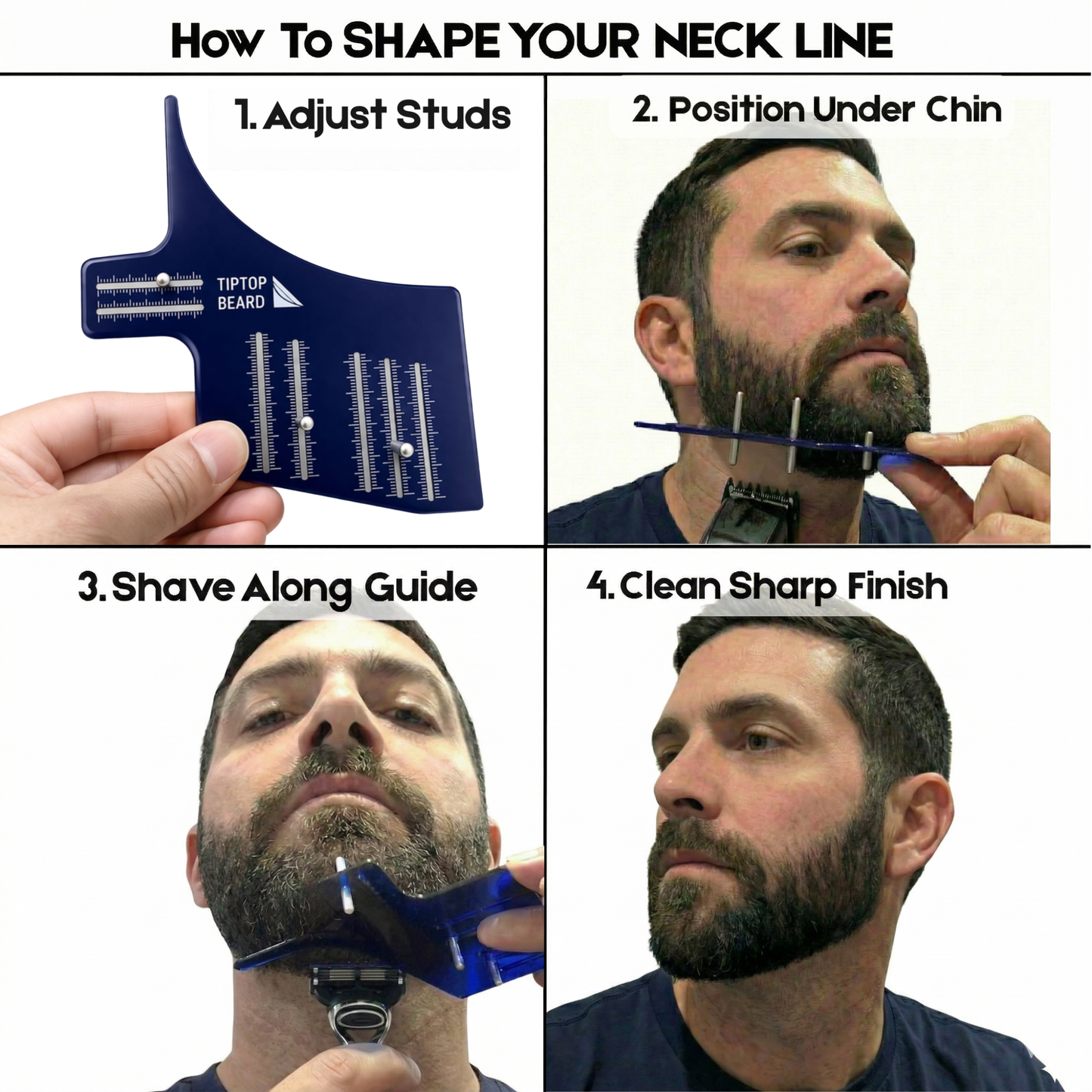Royal Blue Curve Beard Template