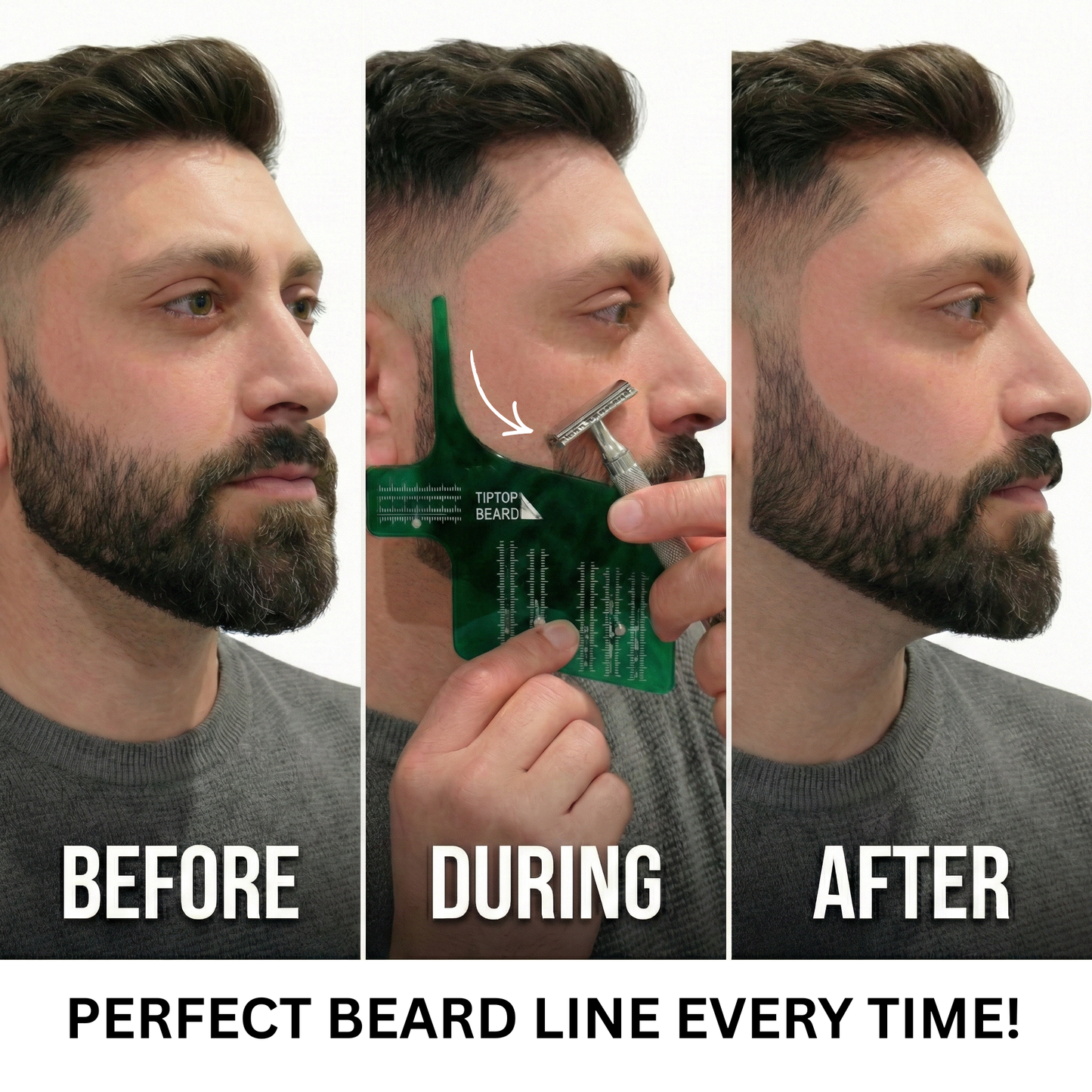 Emerald Green Bend Beard Template