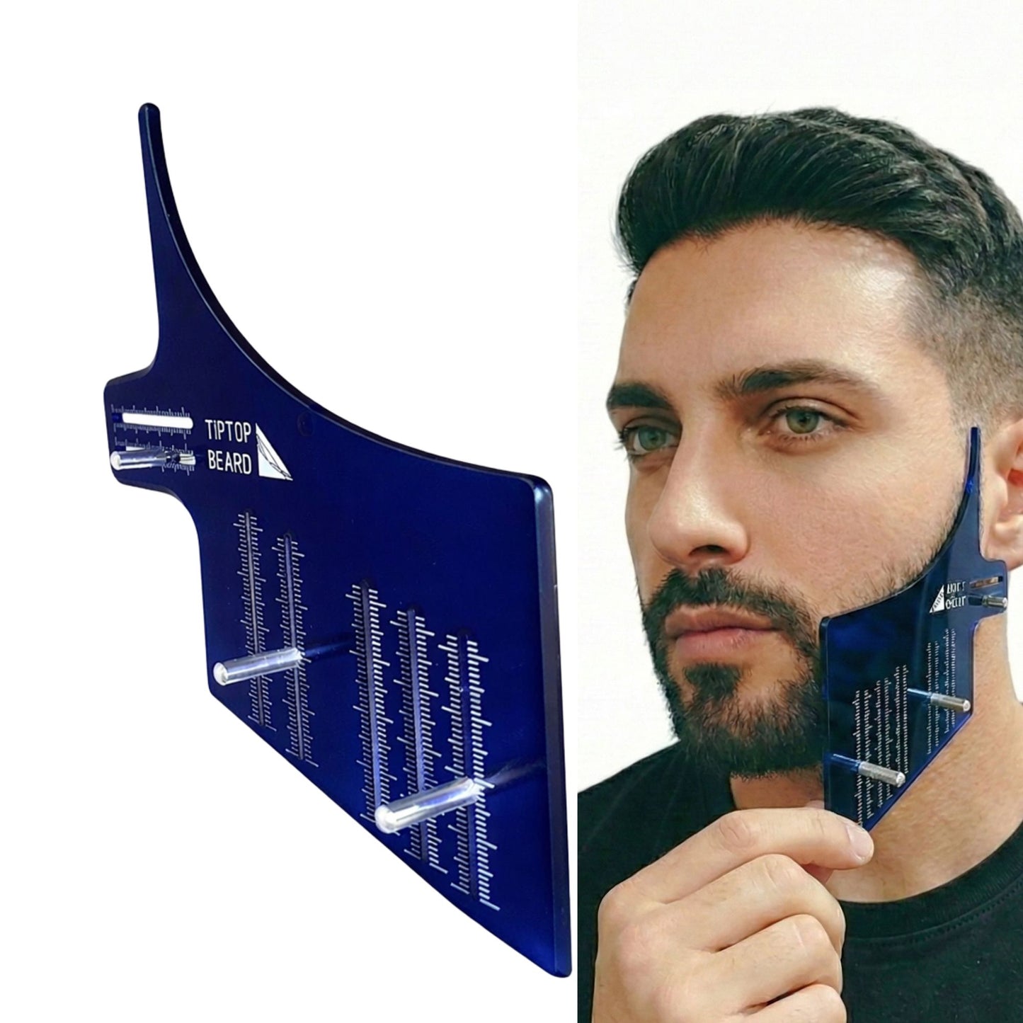 Royal Blue Curve Beard Template