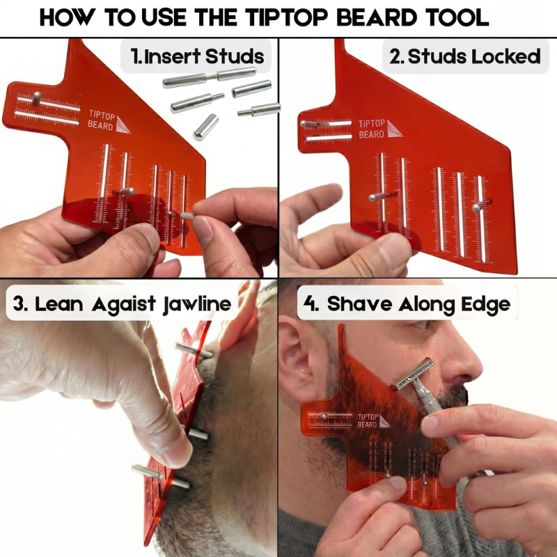 Fire Orange Straight Beard Template