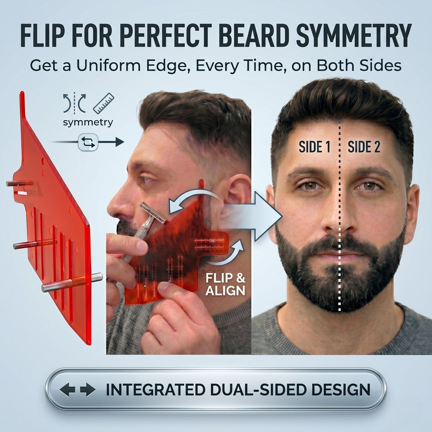 Fire Orange Straight Beard Template