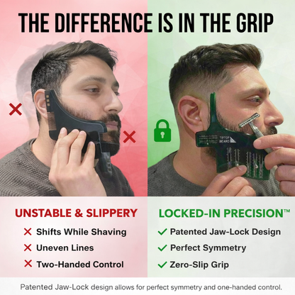Emerald Green Bend Beard Template