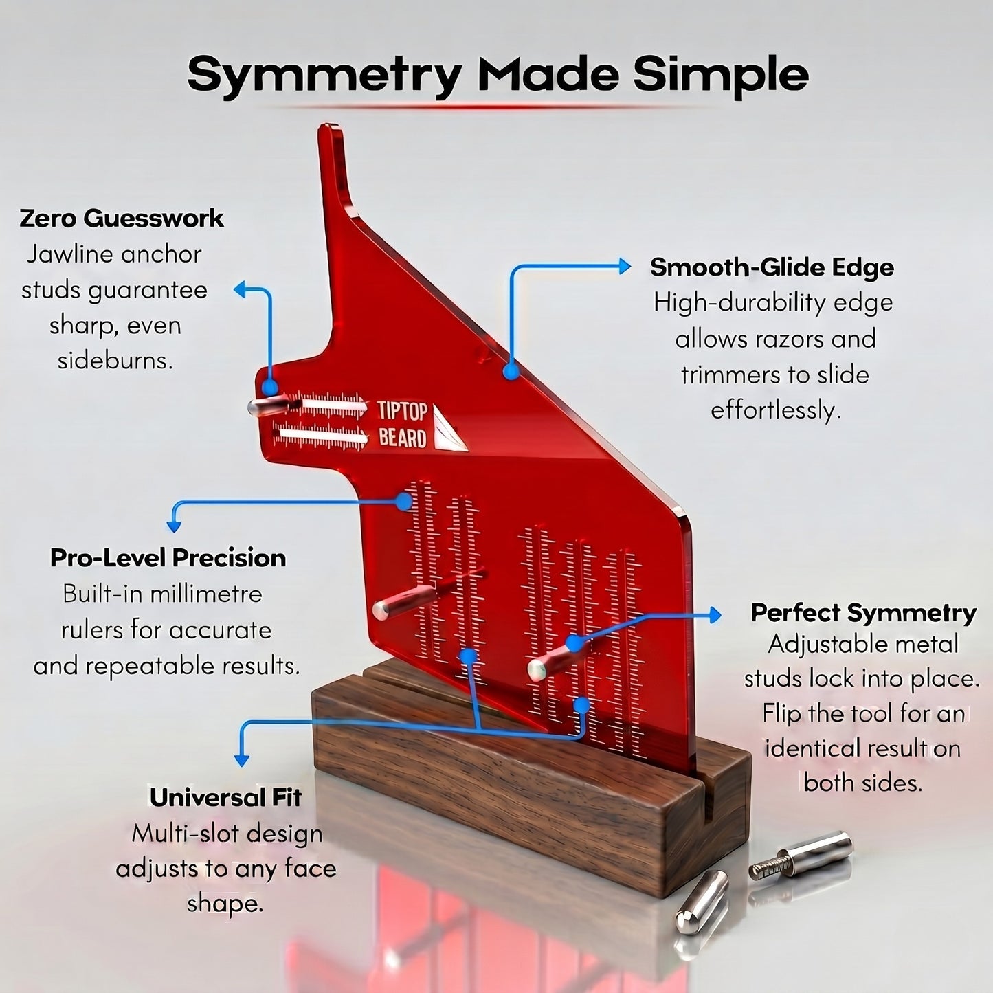 Fire Orange Straight Beard Template