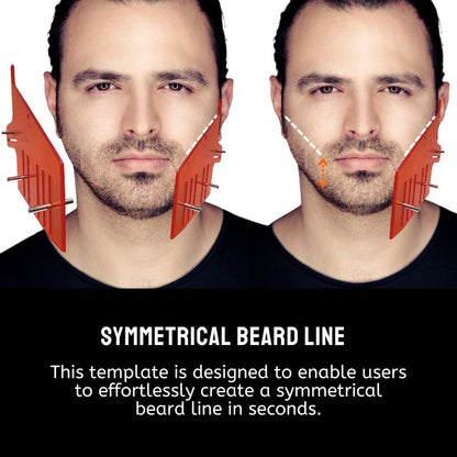 Fire Orange Straight Beard Template